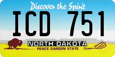 ND license plate ICD751