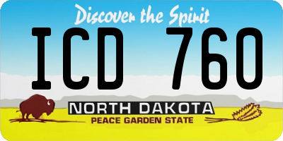 ND license plate ICD760