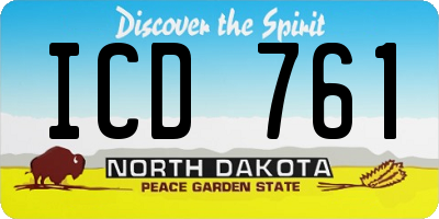 ND license plate ICD761