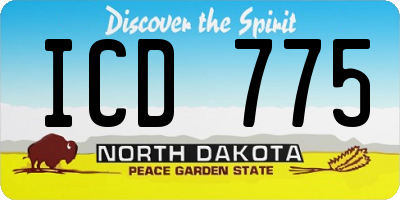 ND license plate ICD775