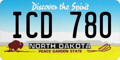 ND license plate ICD780