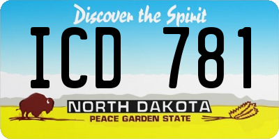ND license plate ICD781