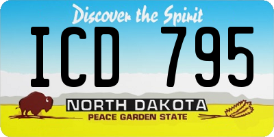 ND license plate ICD795