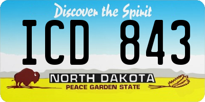 ND license plate ICD843