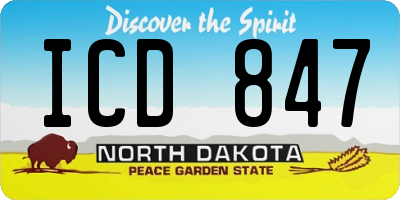 ND license plate ICD847