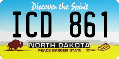 ND license plate ICD861