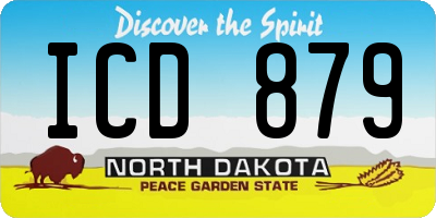 ND license plate ICD879