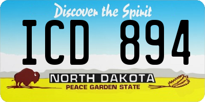 ND license plate ICD894