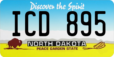 ND license plate ICD895
