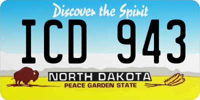 ND license plate ICD943