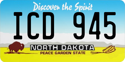 ND license plate ICD945