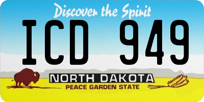 ND license plate ICD949