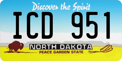 ND license plate ICD951