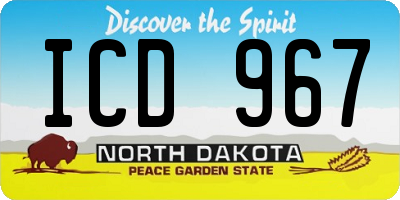 ND license plate ICD967
