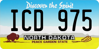 ND license plate ICD975