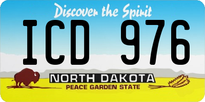 ND license plate ICD976