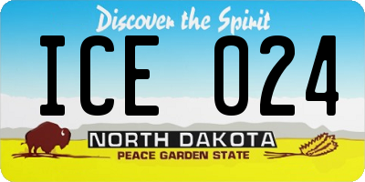 ND license plate ICE024