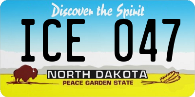 ND license plate ICE047