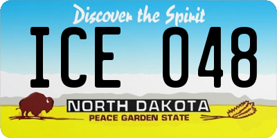 ND license plate ICE048