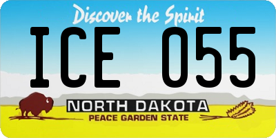 ND license plate ICE055