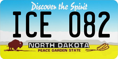 ND license plate ICE082
