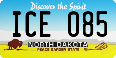 ND license plate ICE085