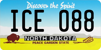ND license plate ICE088