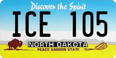 ND license plate ICE105