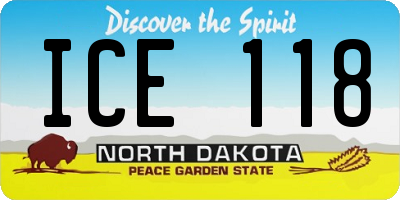 ND license plate ICE118
