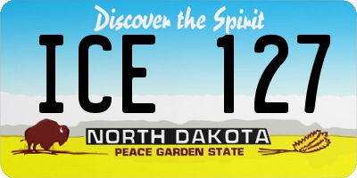 ND license plate ICE127