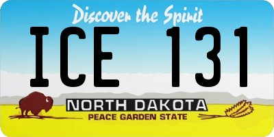 ND license plate ICE131