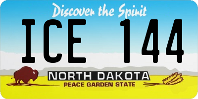 ND license plate ICE144