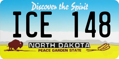 ND license plate ICE148