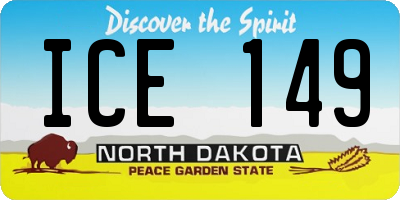 ND license plate ICE149