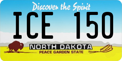 ND license plate ICE150