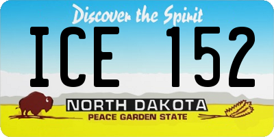 ND license plate ICE152