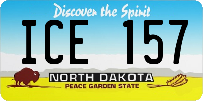 ND license plate ICE157