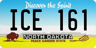 ND license plate ICE161