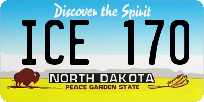 ND license plate ICE170