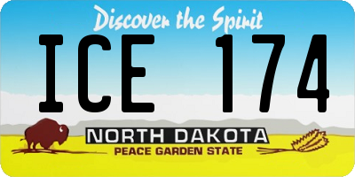 ND license plate ICE174