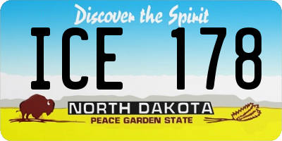 ND license plate ICE178
