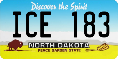 ND license plate ICE183