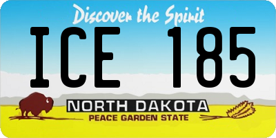 ND license plate ICE185