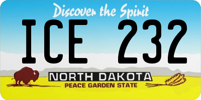ND license plate ICE232