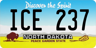 ND license plate ICE237