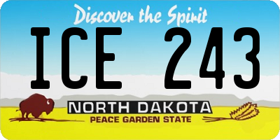 ND license plate ICE243