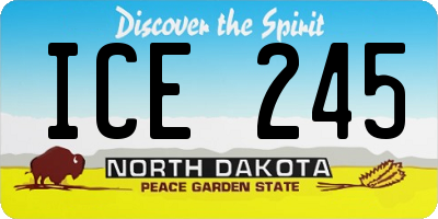 ND license plate ICE245