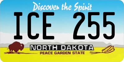 ND license plate ICE255