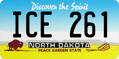 ND license plate ICE261