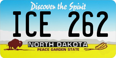 ND license plate ICE262